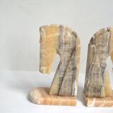 Onyx horse bookends