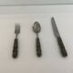 Stainless Steel Set of Knife Fork and Spoon Edwin Blyde & Co, 1950s