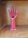 Main bordeaux ceramic flower holder