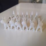 Lot de 6 portes couteaux chiens