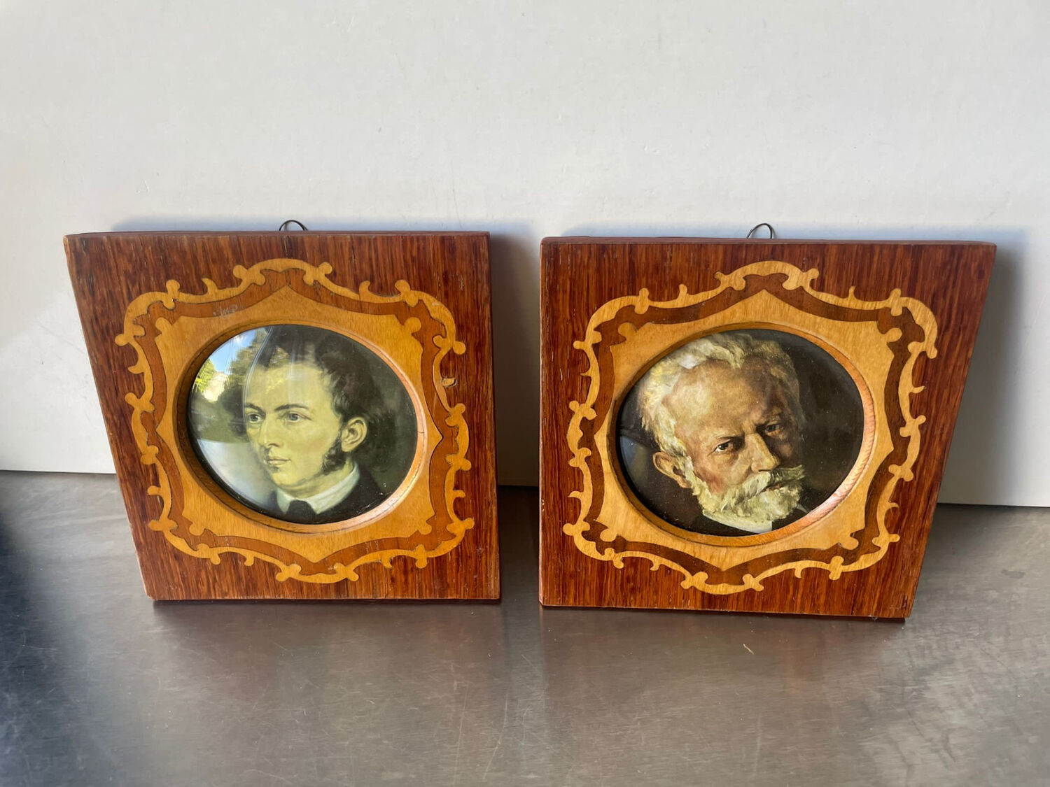 Pair of wooden picture frames