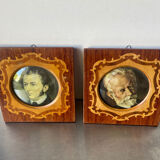 Paire de cadres en bois