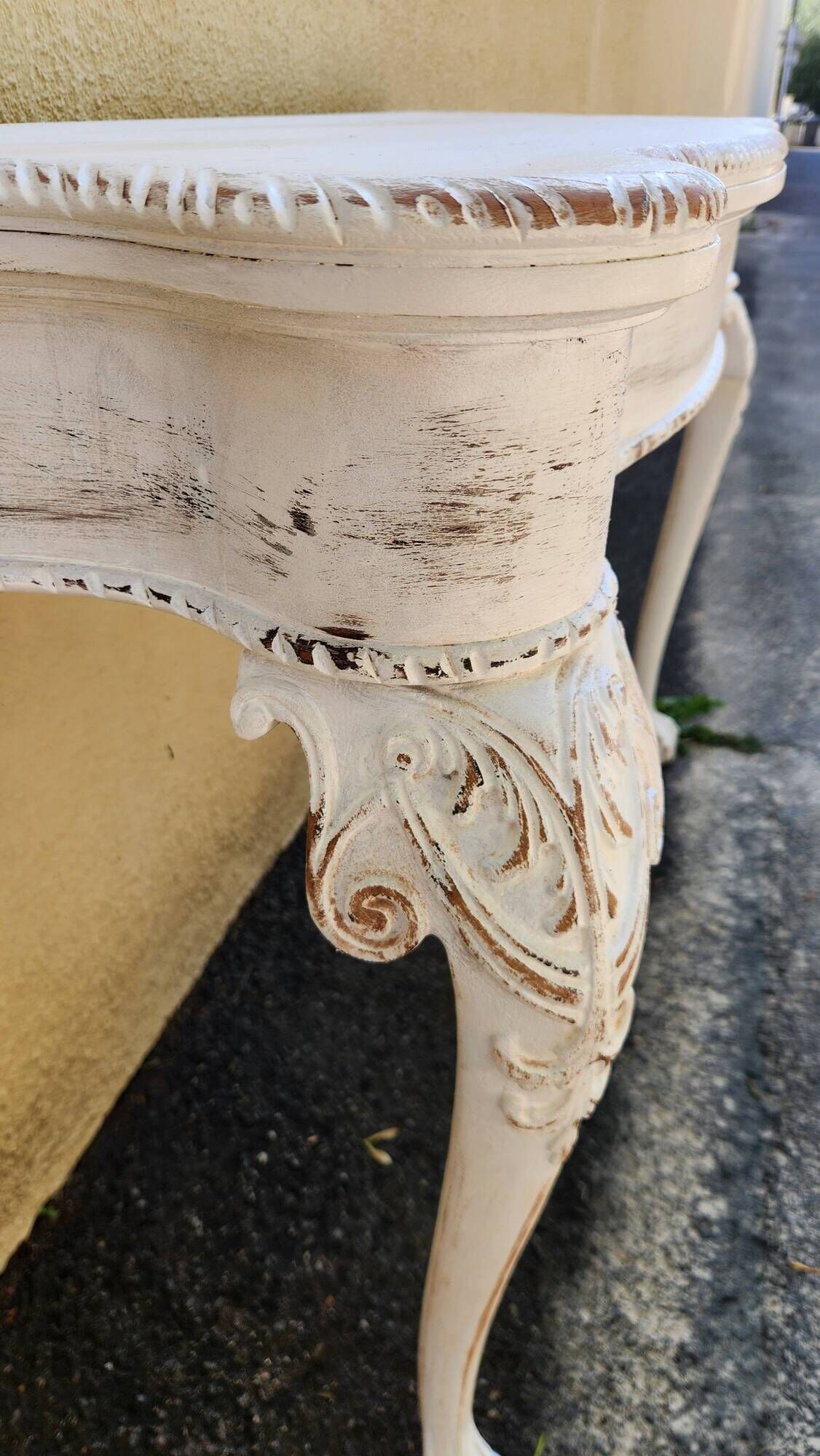 Magnificent console in Gustavian style / Shabby chic patinated.