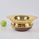 Vintage Valenti Gold Plated Centerpiece Bowl on Walnut Base, 1990s