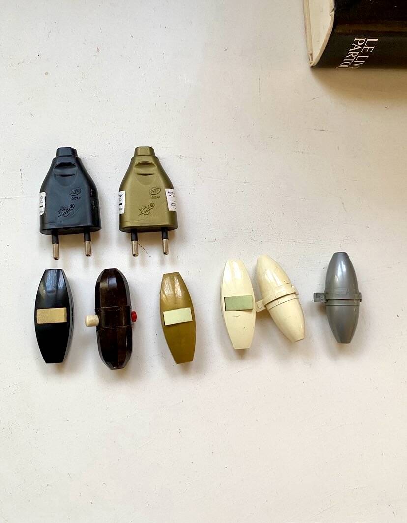 Wood lamp, 2M fabric cable, cotton shade