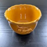 Scalloped bowl with olive decoration