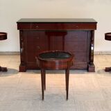 Mahogany “swan neck” chest of drawers, Empire style, 19th century.