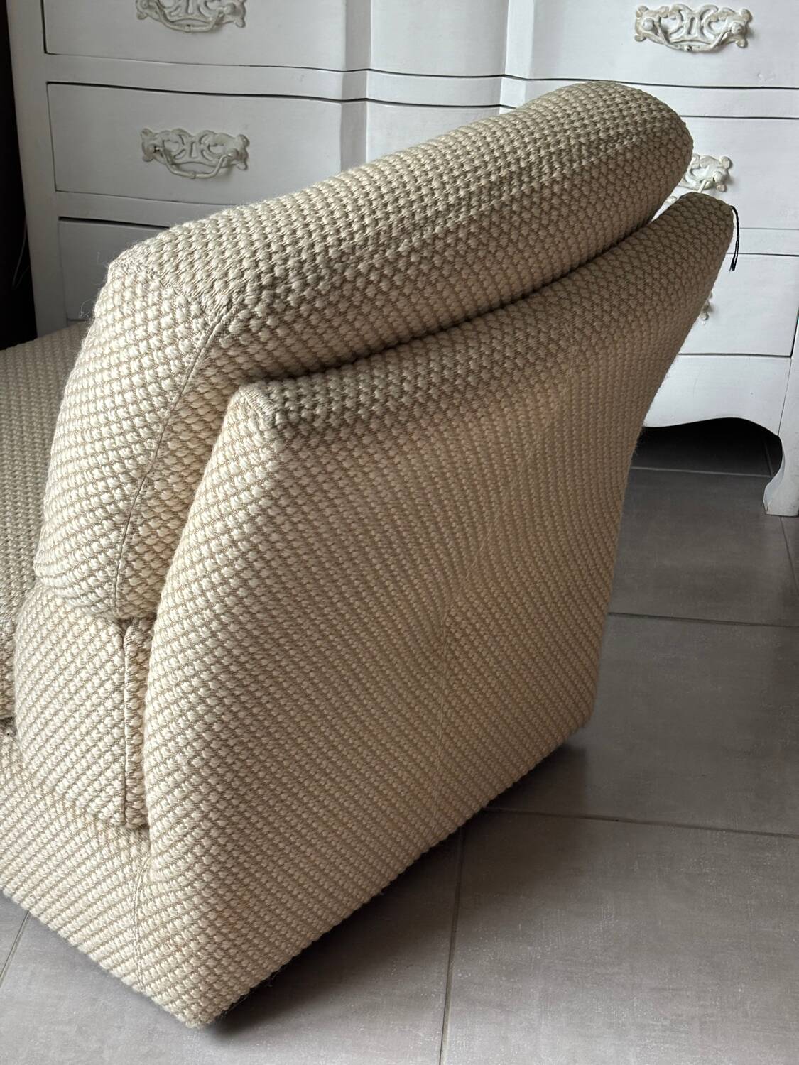 Swann brand wool fabric armchair