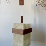 Teak and perspex pendant light from the 60s