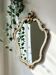 Miroir baroque vintage blanc et doré / miroir mural
