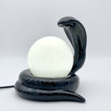 Black ceramic cobra lamp