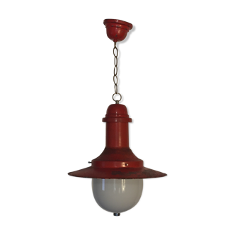 Lampe vintage avec verre opaline années 1950 /1960