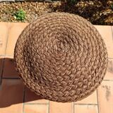Vintage rope cylindrical basket