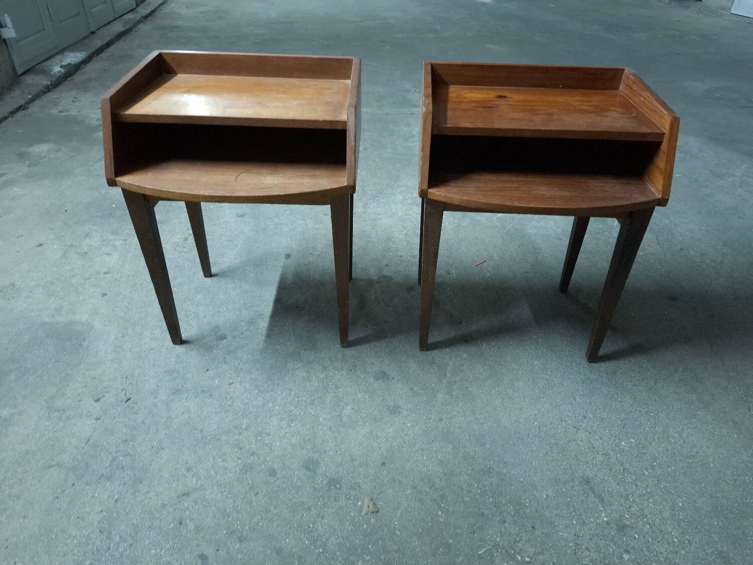 Scandinavian teak bedside table (2 available)