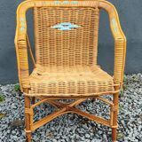 Small vintage rattan armchair/chair for children