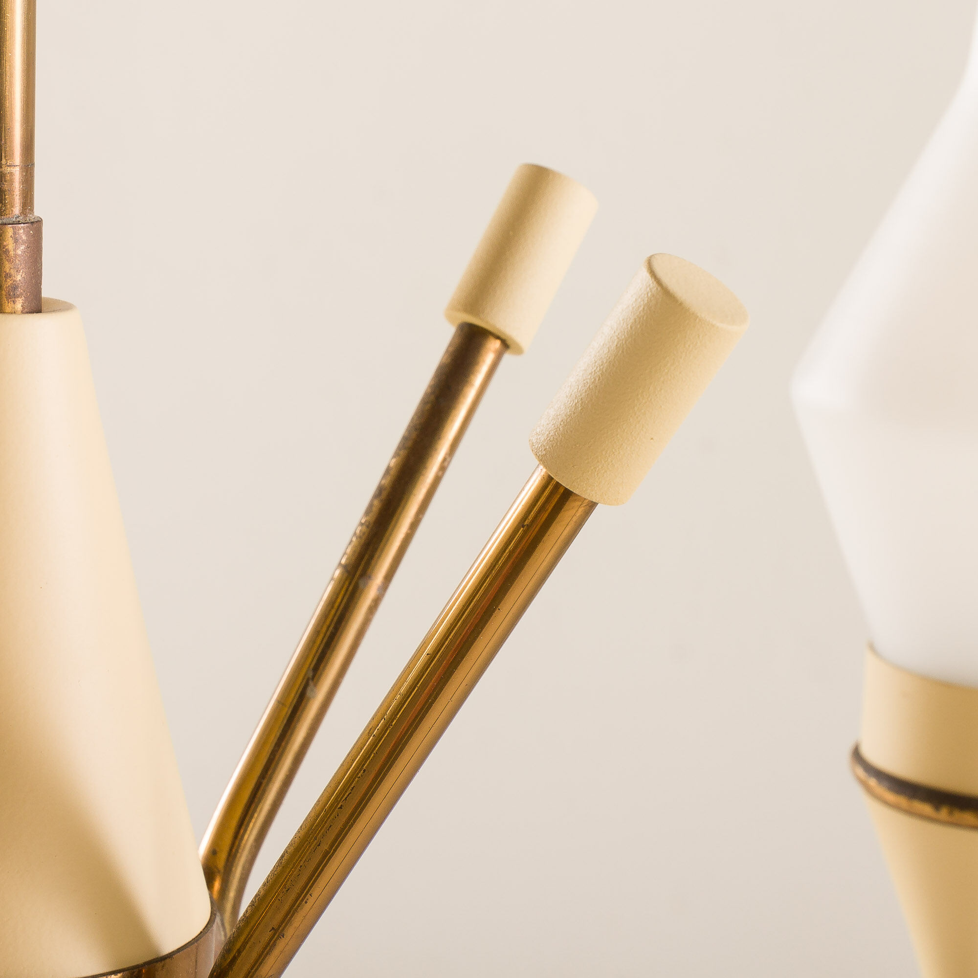 Italian mid-century chandelier in brass, 1950s