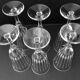 6 chiseled glass champagne flutes