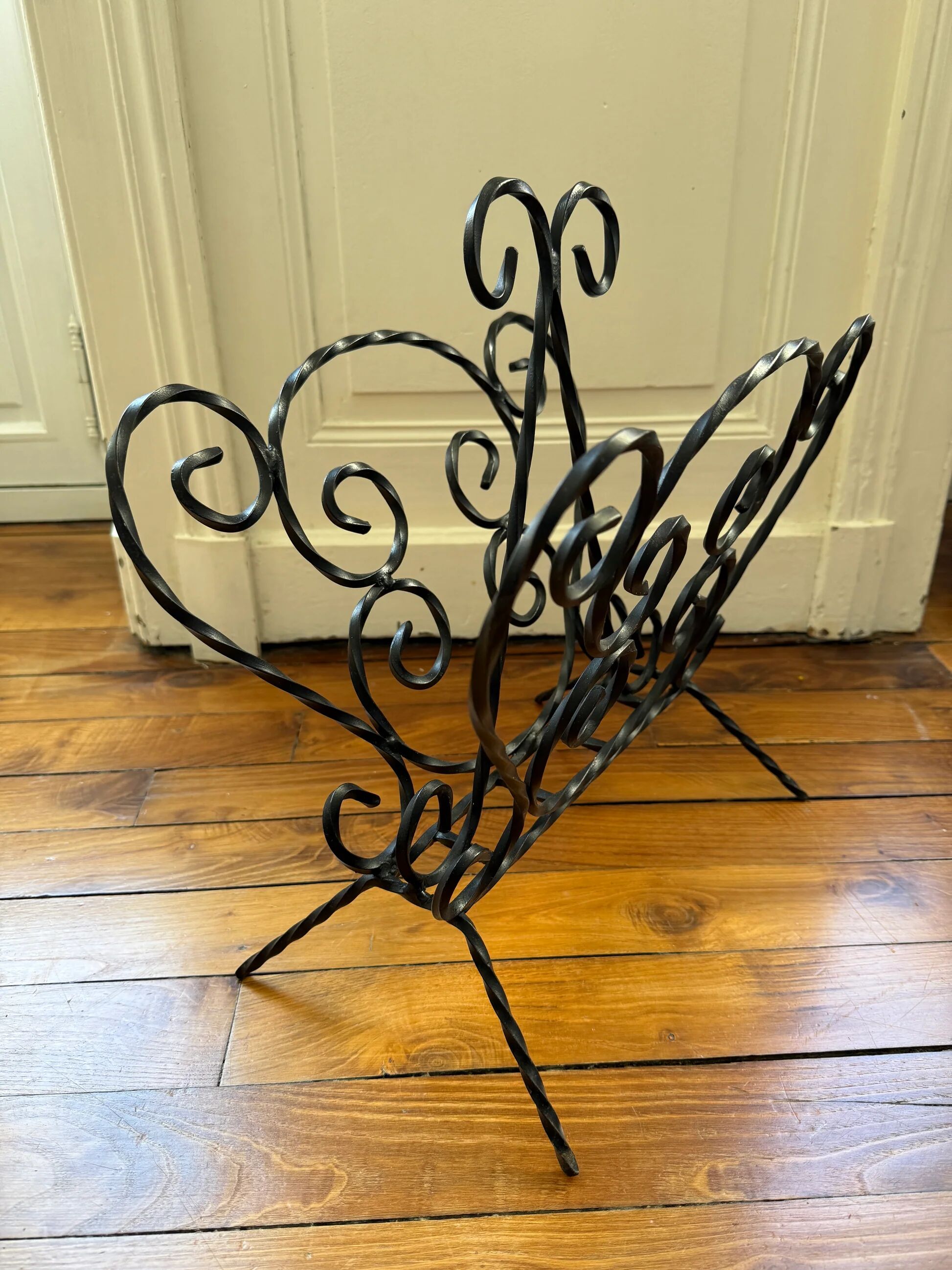 Wrought iron magazine rack