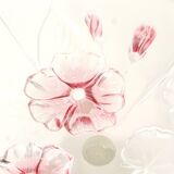Présentoir à gâteaux en verre vintage Plateau à gâteaux Fleurs Mikasa Calypso