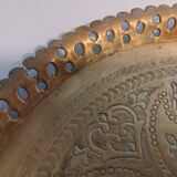 Oriental brass tray