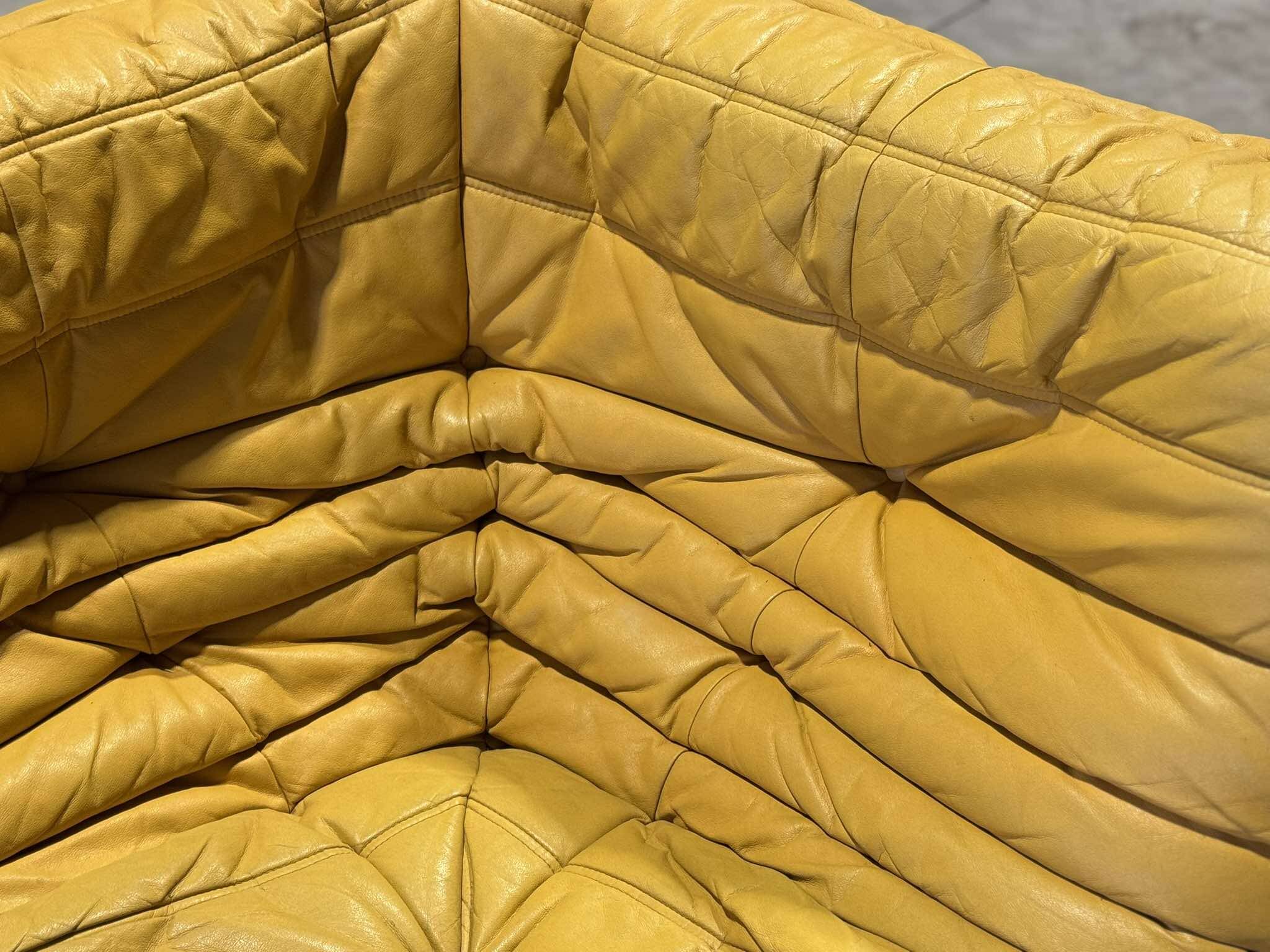 Togo - ligne roset - yellow leather