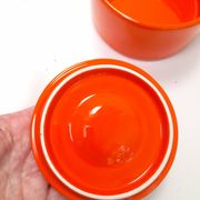 Boite en céramique orange Pino Spagnolo pour Sicart