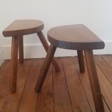 Set of 2 tripod stools