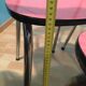 Series of 4 vintage chairs in red Formica year 1960
