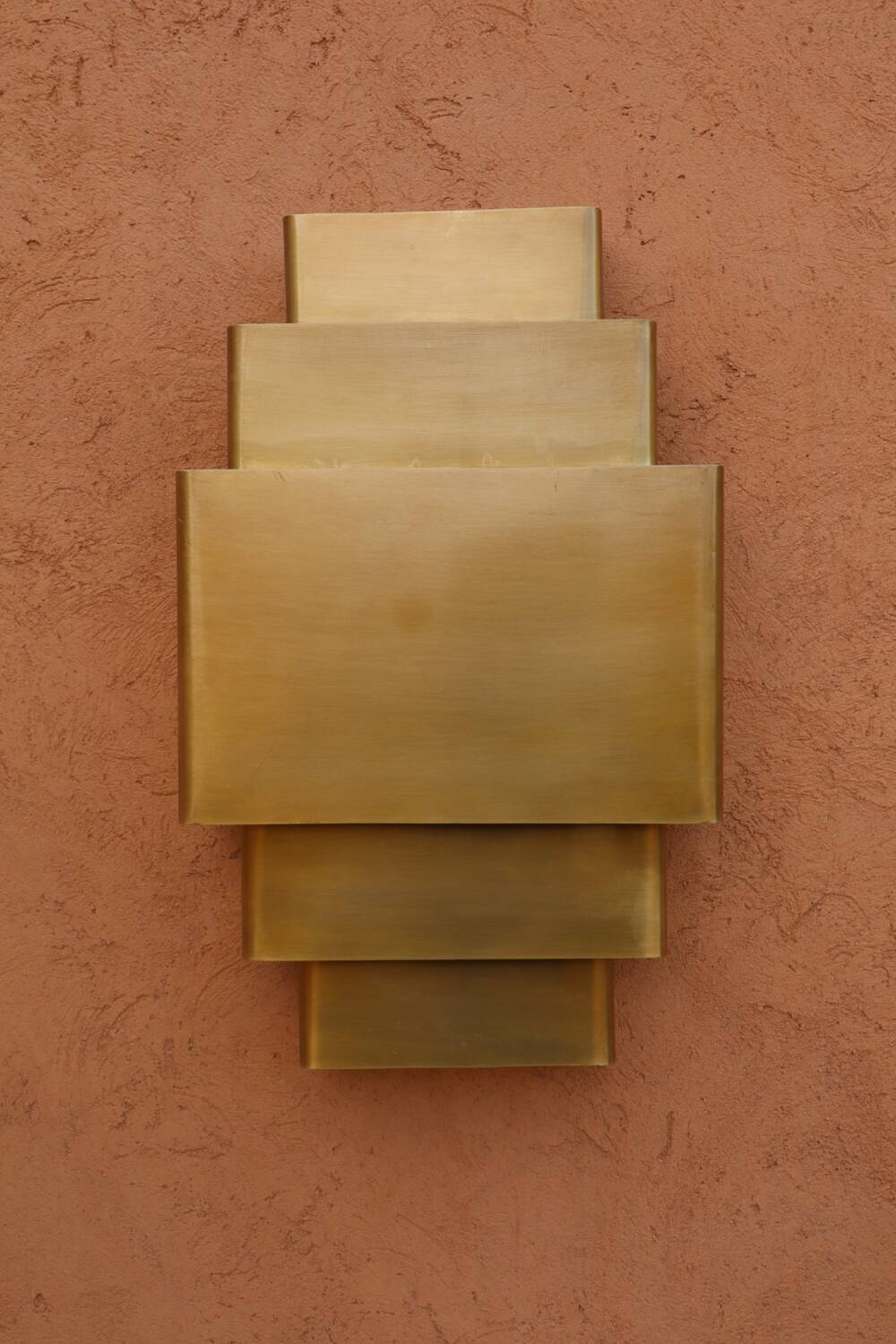 Large art deco brass wall light