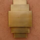 Large art deco brass wall light