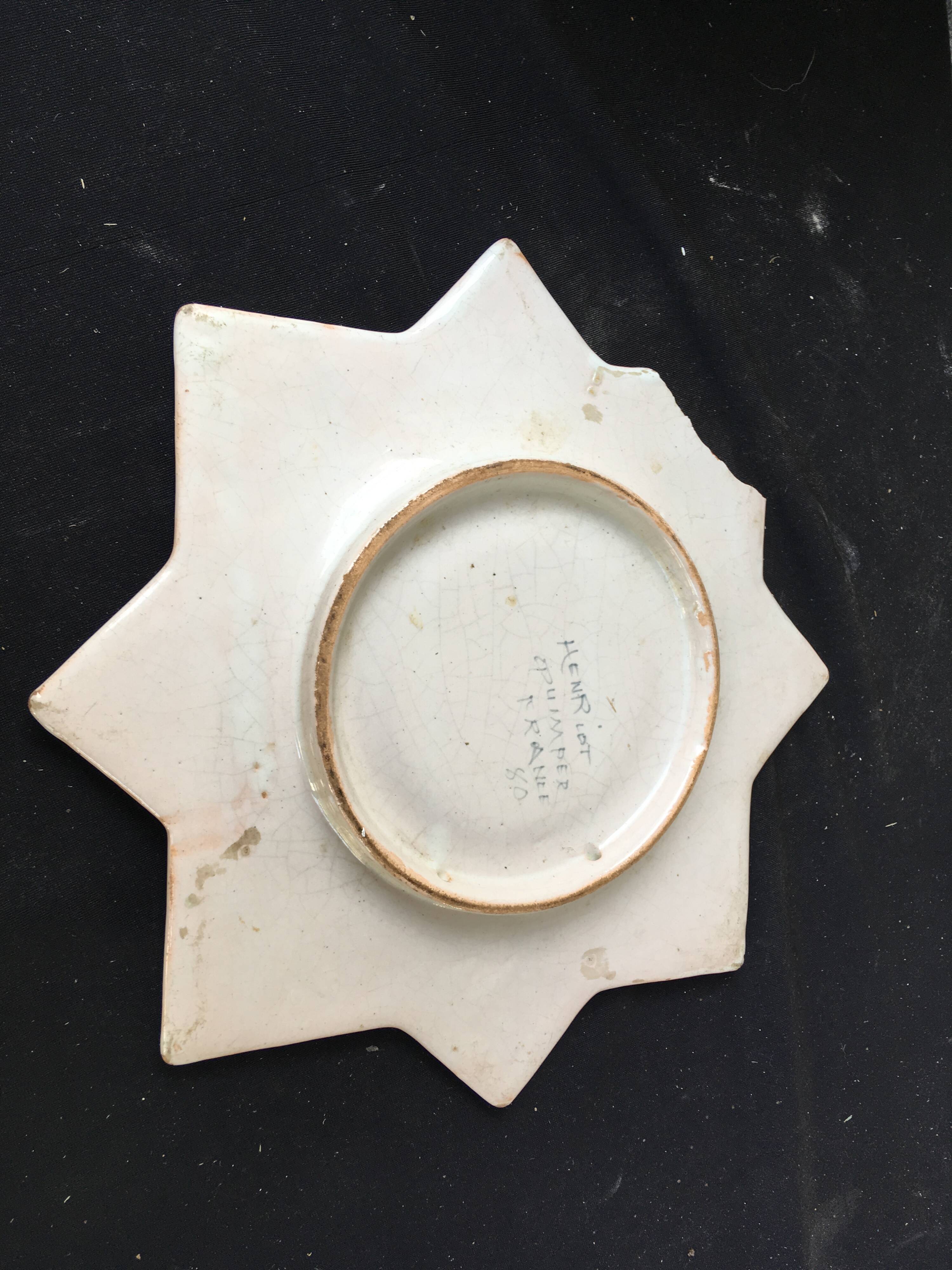 Henriot Quimper decorative dish, original shape