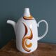 Coffee pot, teapot, porcelain, Italy, 70s, space age
