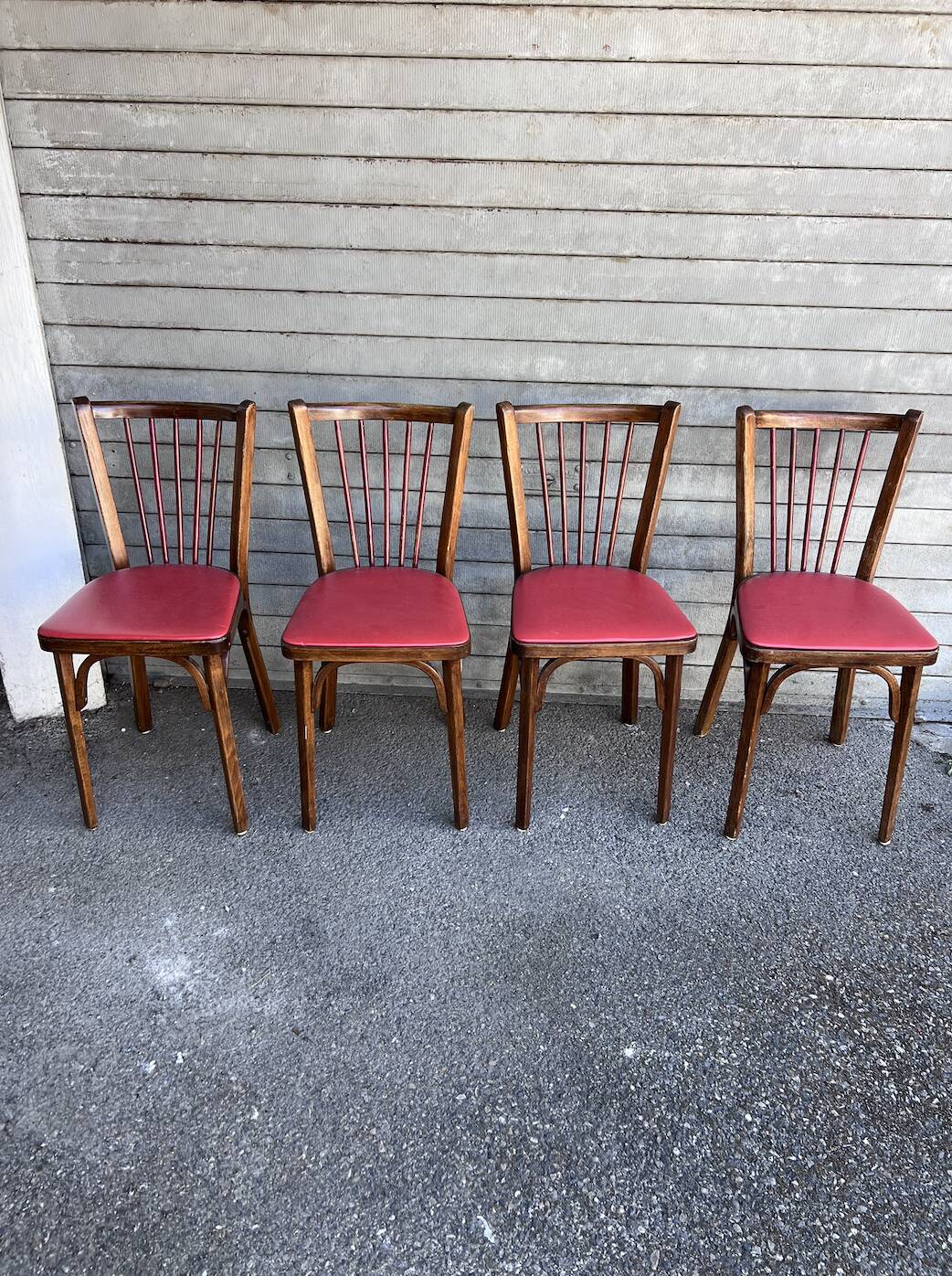 (Lot) 4 Chaises Bistrot Baumann