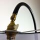 Vintage black metal lamp 1950