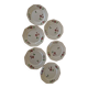 Set of 6 vintage dessert plates from Moulin des Loups in good condition.