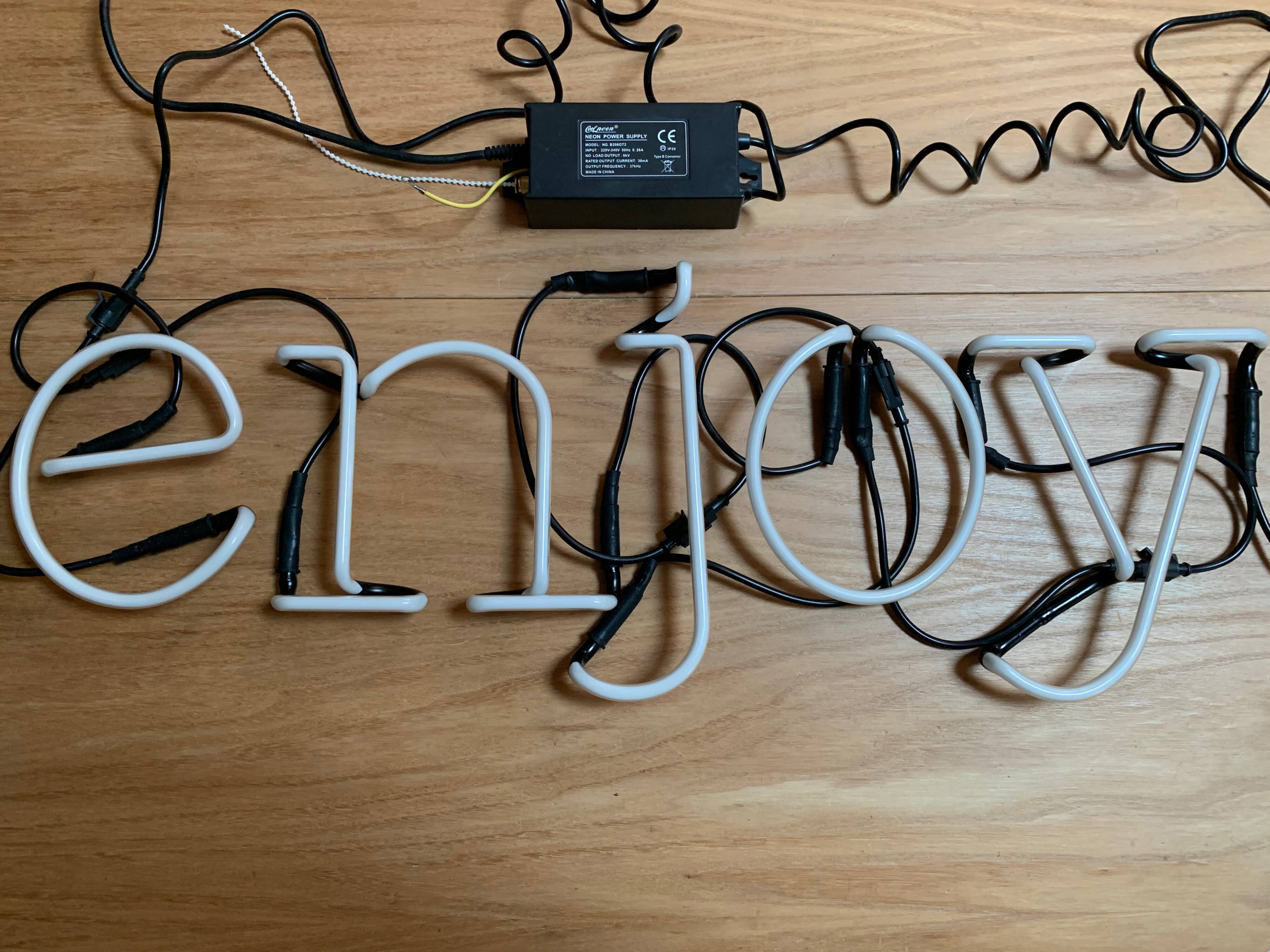 Neon Letters "Enjoy"