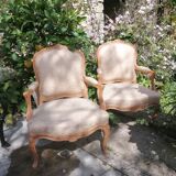 Pair of LXV armchairs with queen backs