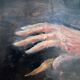 Oil painting on wood signed “golden autumn leaves”