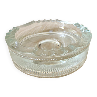 80s glass ashtray