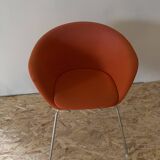 Arper Duna orange armchair