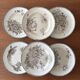 6 dessert plates iron earth sepia Grand Dépôt Earthenware
