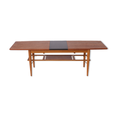 Table basse danoise extensible en teck 1960