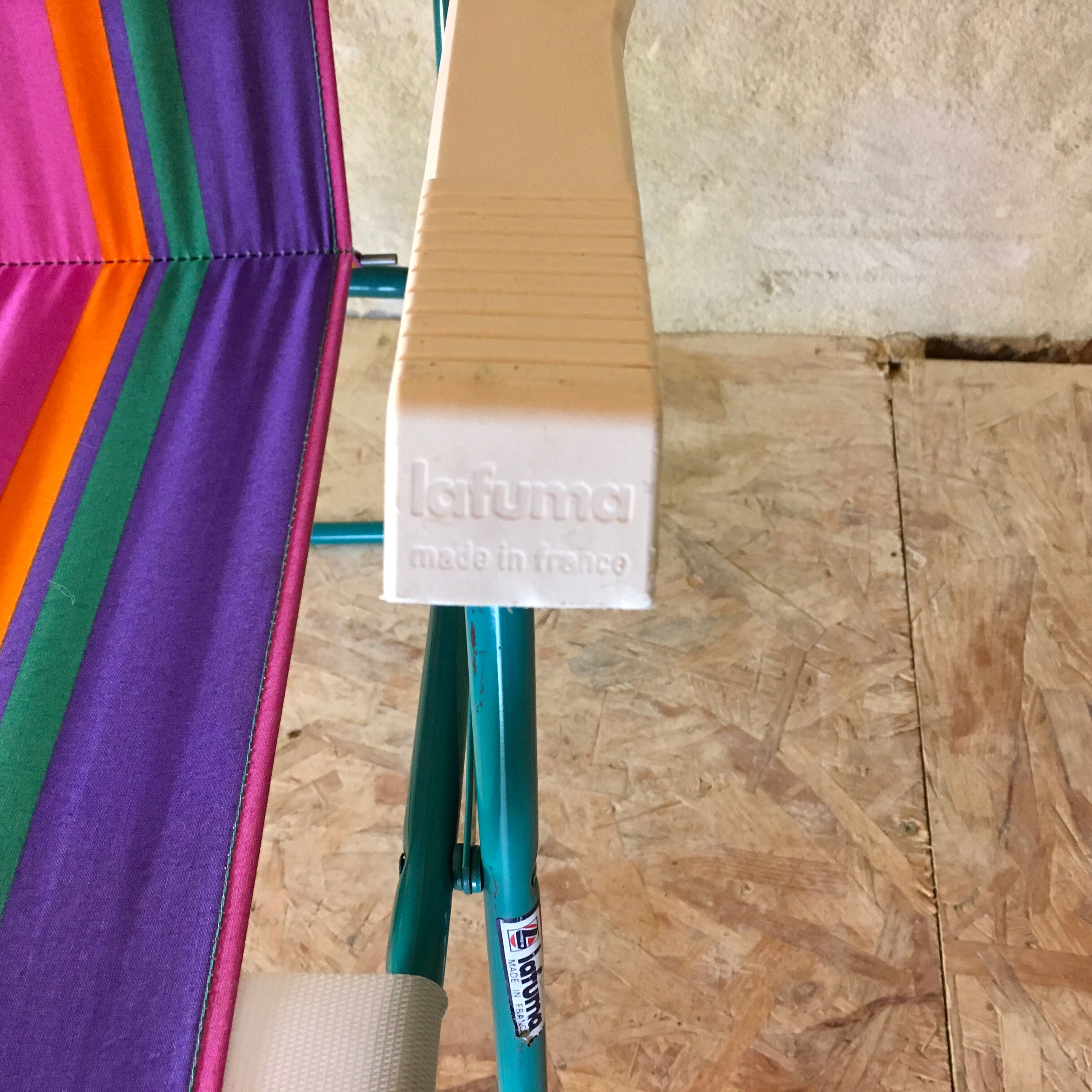 Pair of foldable camping armchairs "lafuma"