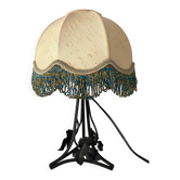 Lampe rétro en fer forgé et perles