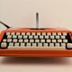 Japy L80 Hermes Orange 1970 Typewriter