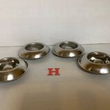 Four Belgium H stainless steel egg cups