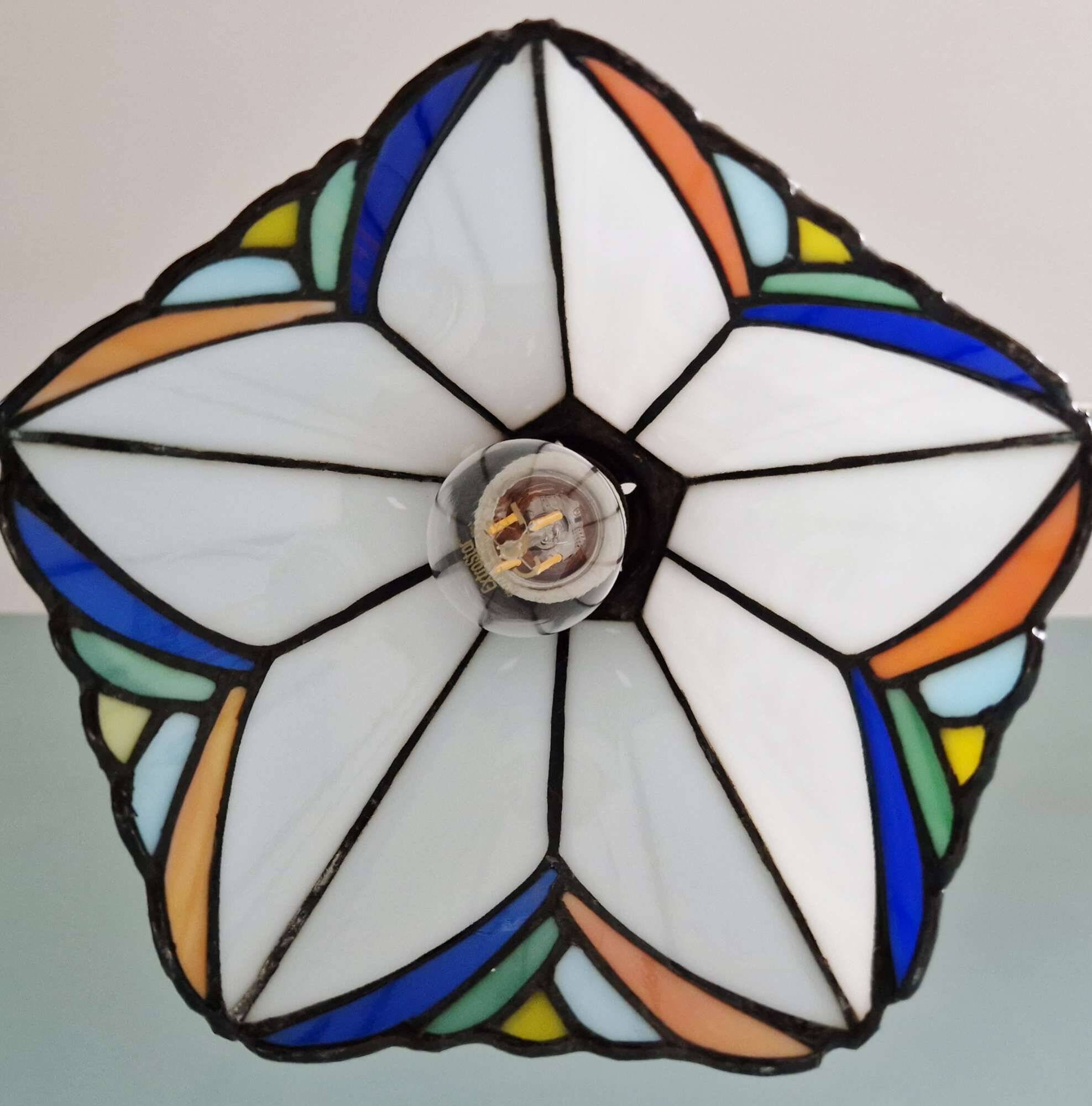 Stained glass pendant light, Tiffany style