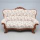 Sofa néo-rococo en acajou — Tissu d'ameublement — Élégance de style salon — 18ème