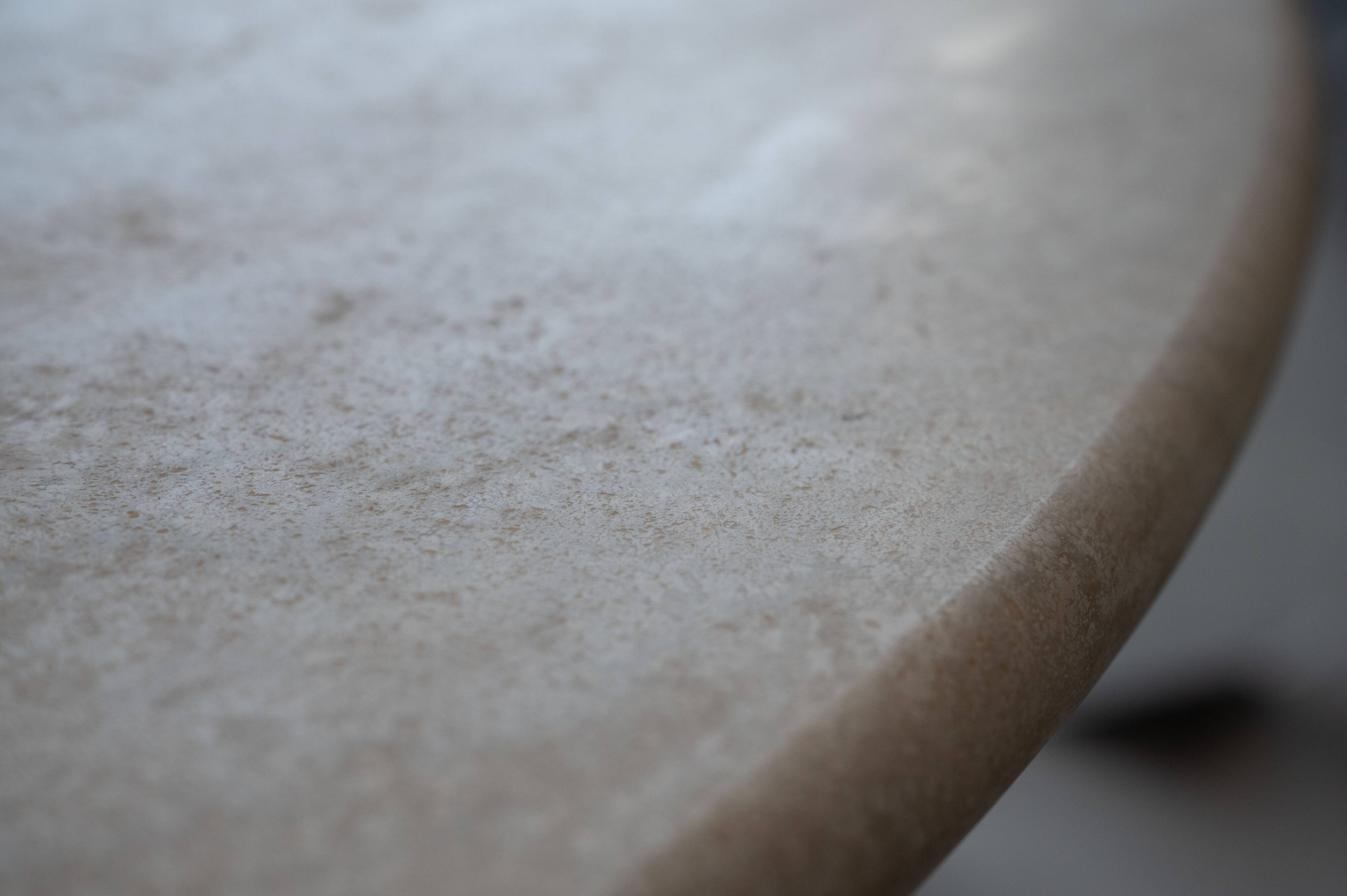 Angelo Mangiarotti M1 dining table Travertine marble 130cm