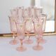 Set of 5 Rosaline arcoroc champagne flutes from Luminarc